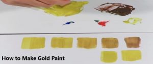 How To Make Gold Paint Gold Color Mixing Guide How To Make Gold Paint 300x126