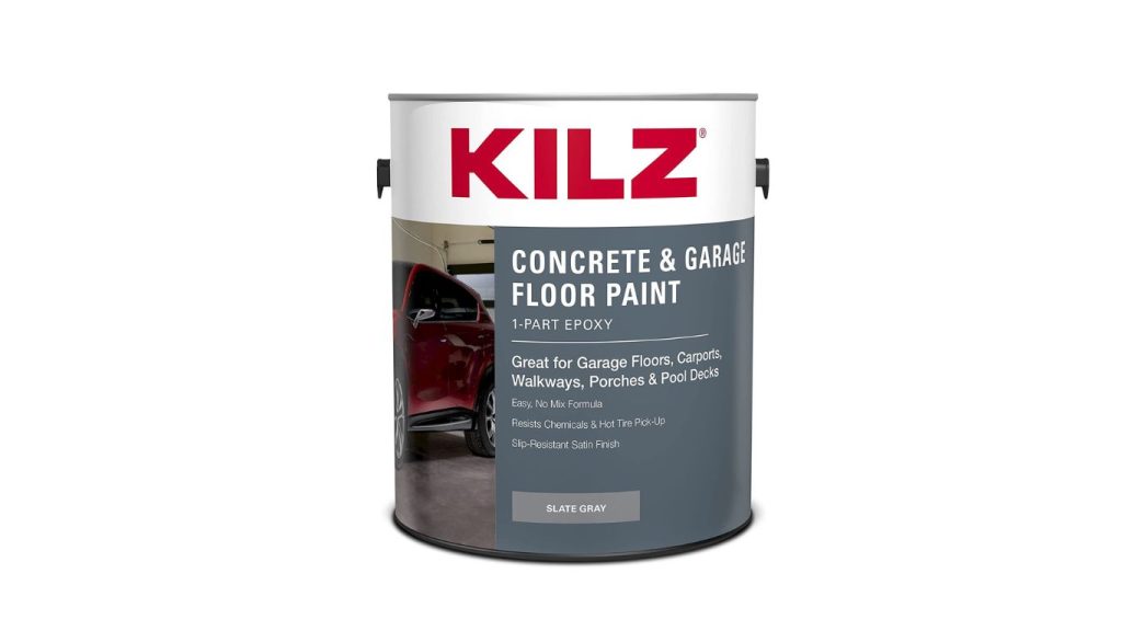 KILZ L377711 1-Part Epoxy Acrylic Interior/Exterior Concrete and Garage Floor Paint