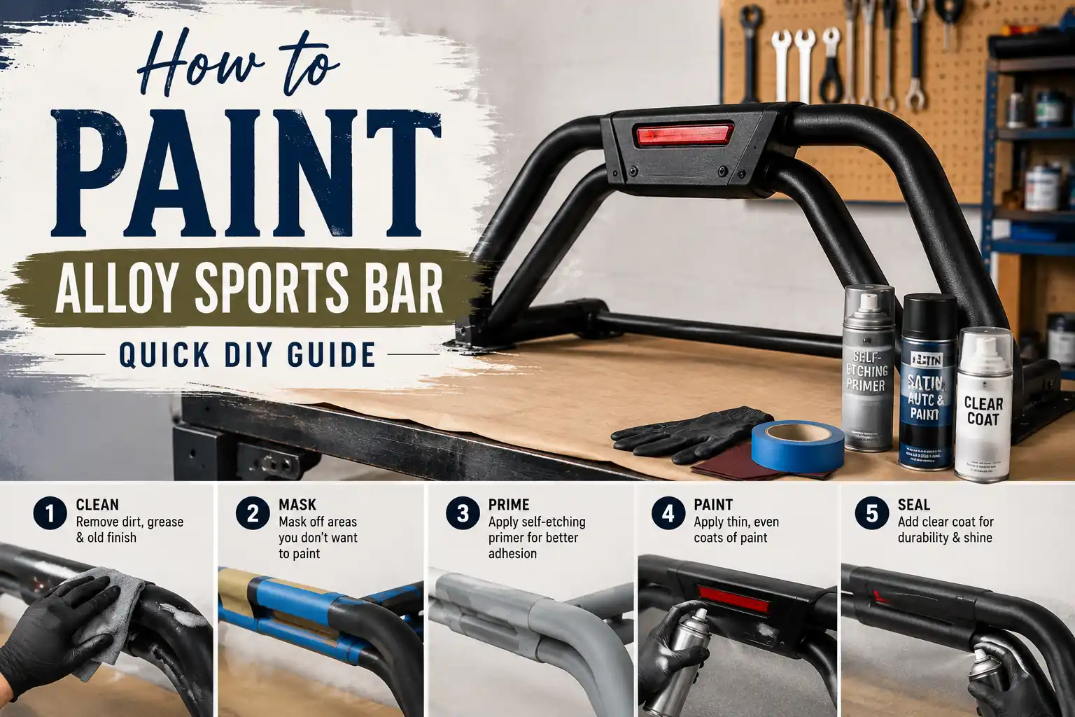 How to Paint Alloy Sports Bar: Quick DIY Guide