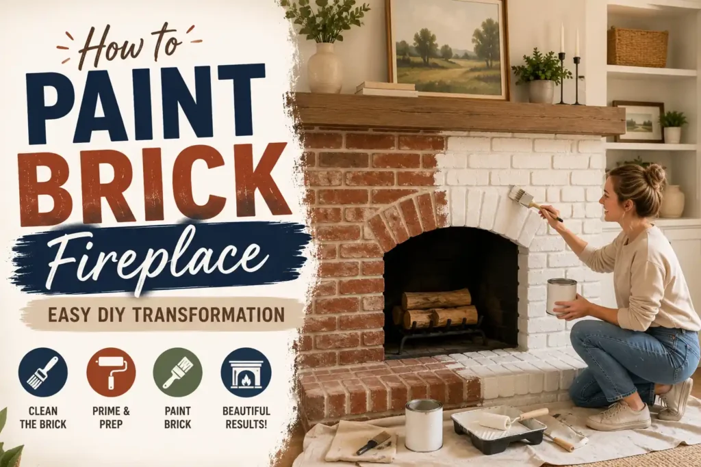 How to Paint Brick Fireplace: Easy DIY Transformation