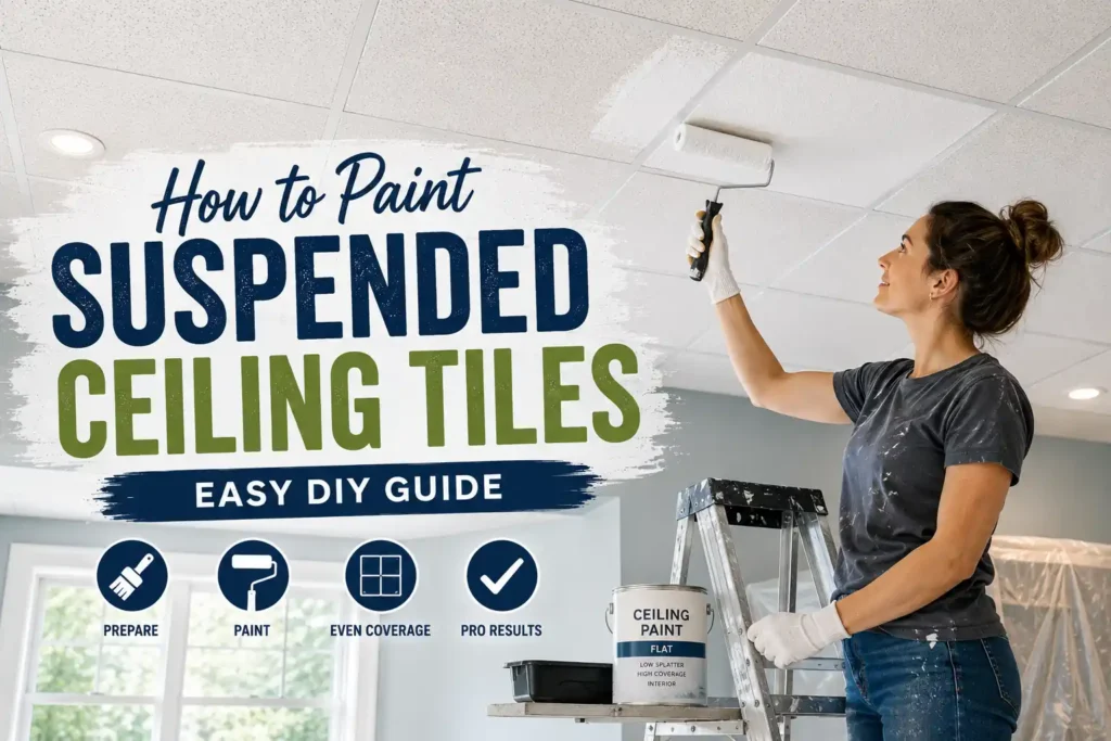 How to Paint Suspended Ceiling Tiles: Easy DIY Guide