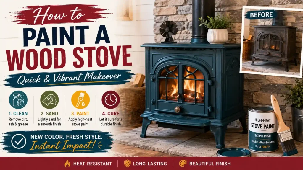 How to Paint a Wood Stove: Quick & Vibrant Makeover