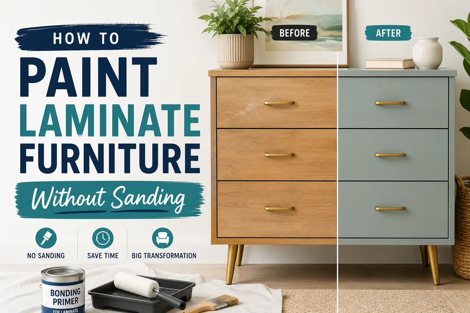 How To Paint Laminate Furniture Without Sanding