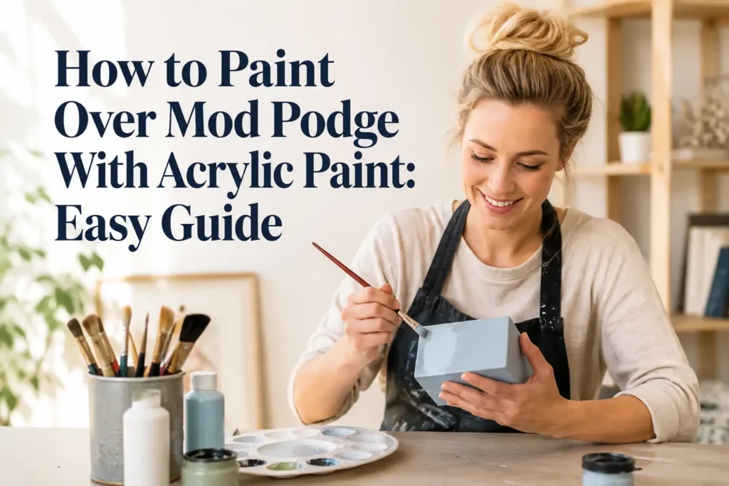 How to Paint Over Mod Podge With Acrylic Paint