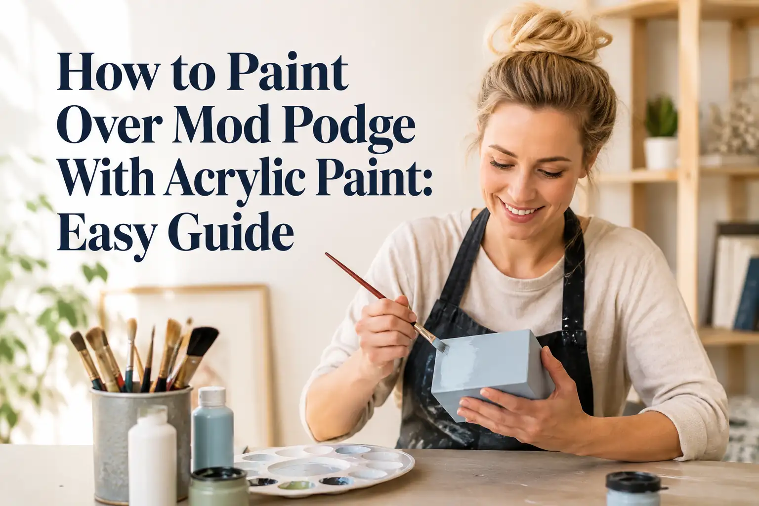 How to Paint Over Mod Podge With Acrylic Paint