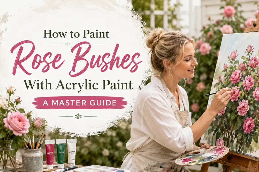 How to Paint Rose Bushes With Acrylic Paint