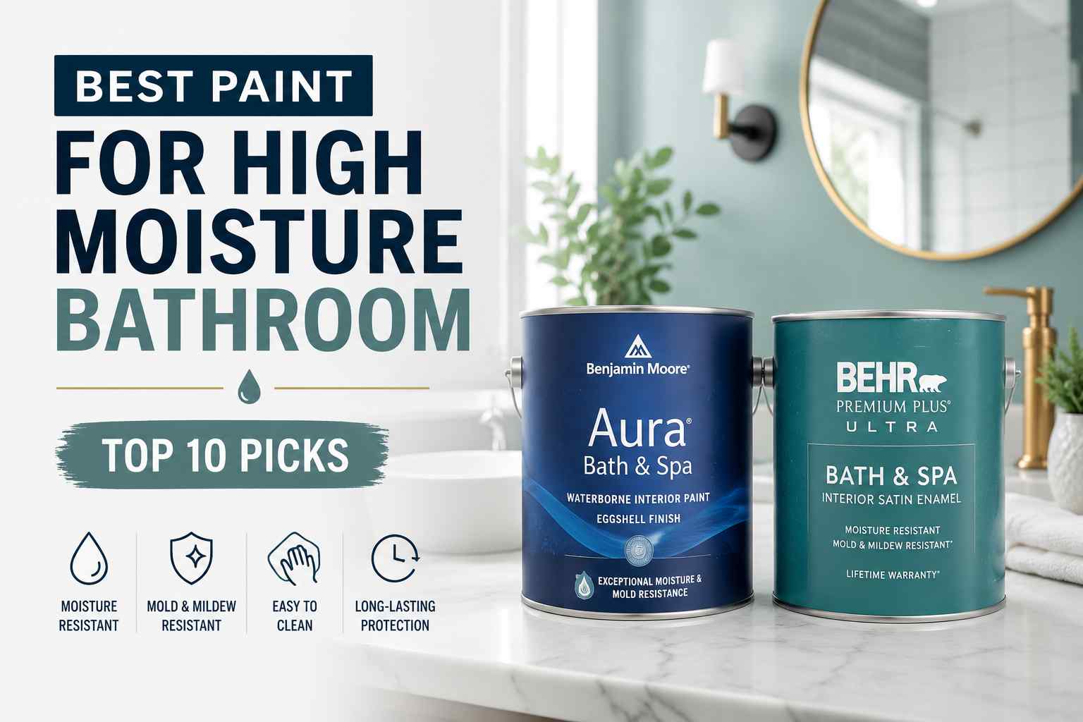 Best Paint for High Moisture Bathroom: Top 10 Picks