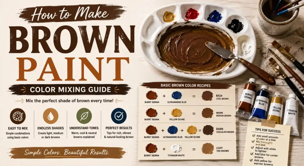 How to Make Brown Paint: Color Mixing Guide