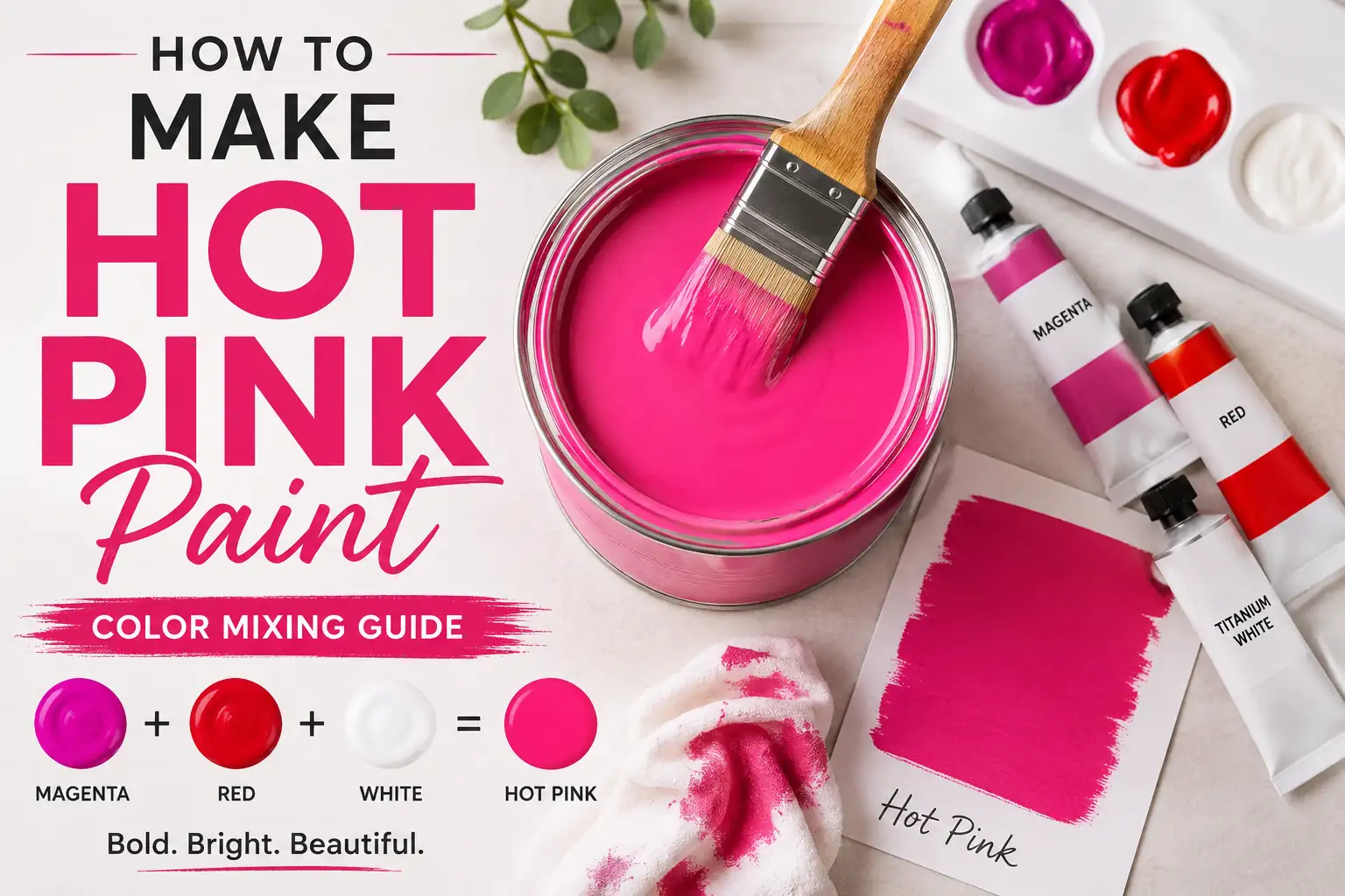 How to Make Hot Pink Paint: Color Mixing Guide