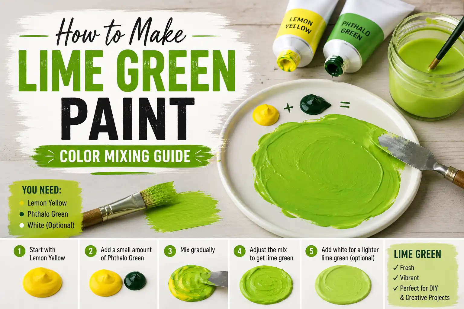 How to Make Lime Green Paint: Color Mixing Guide
