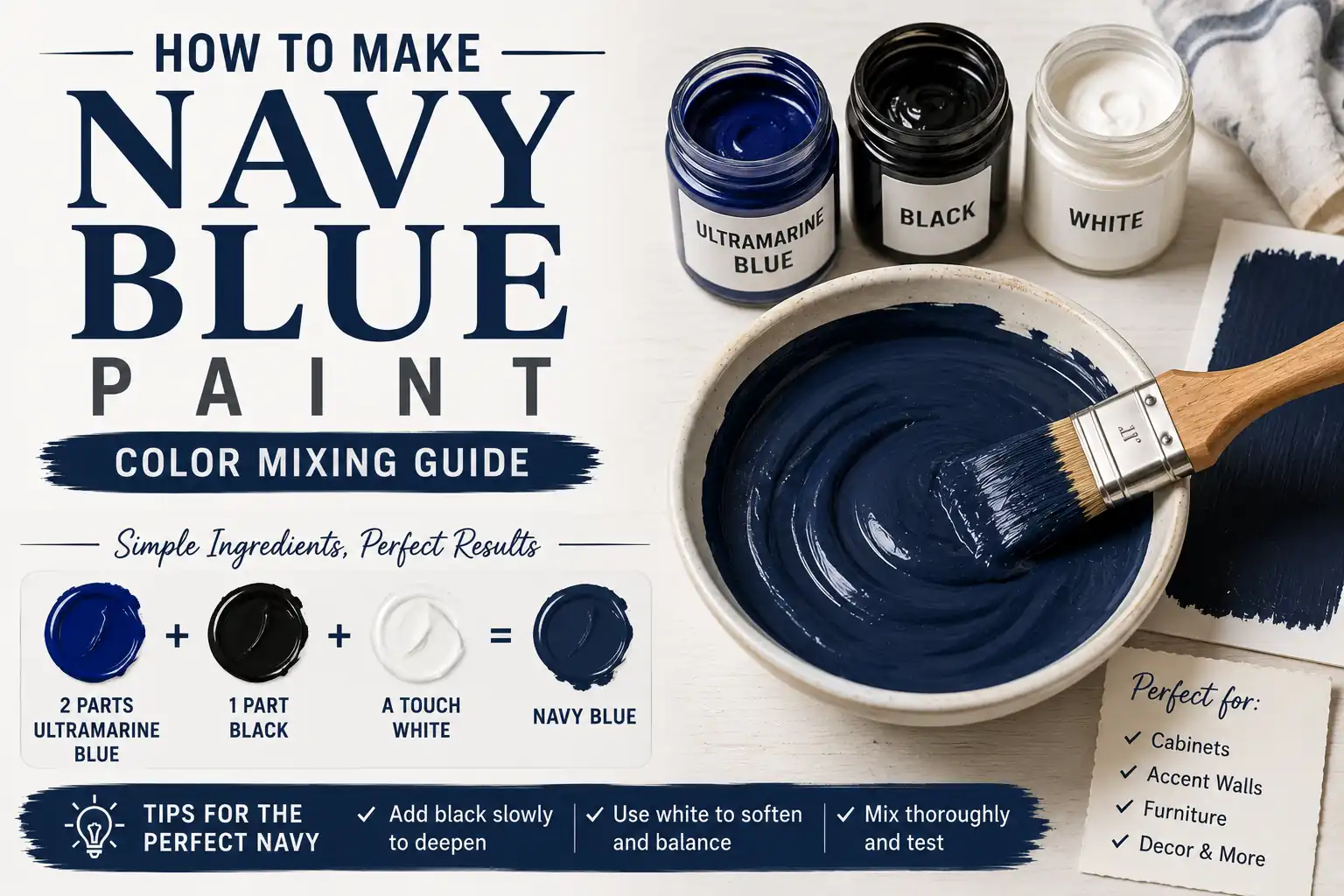 How to Make Navy Blue Paint: Color Mixing Guide