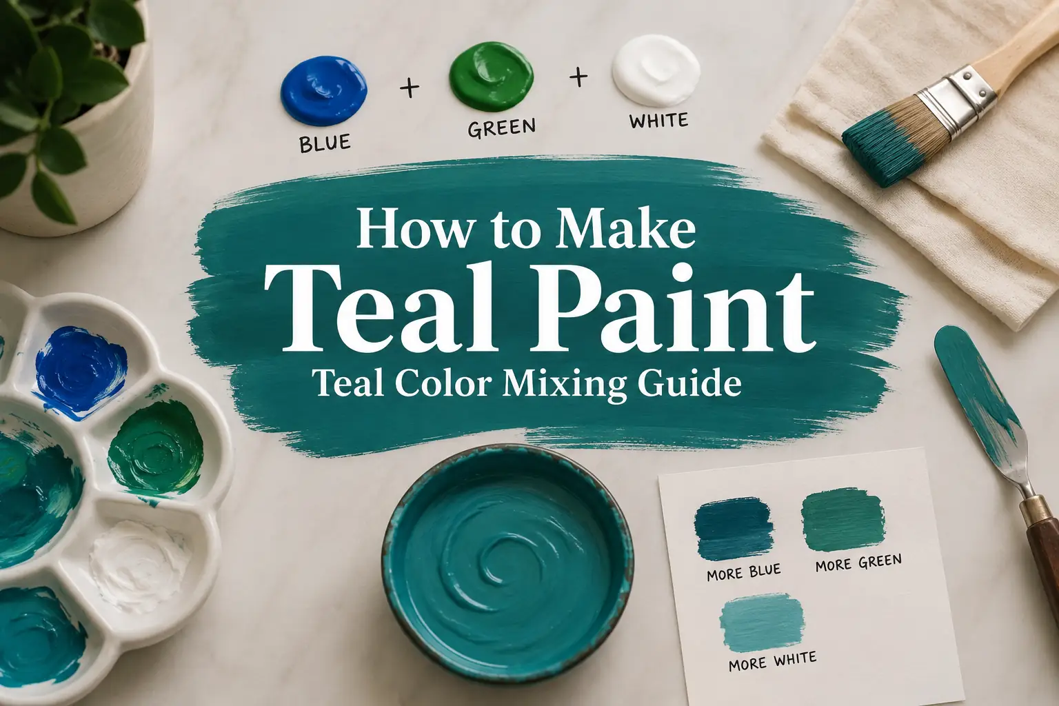 How to Make Teal Paint: Teal Color Mixing Guide