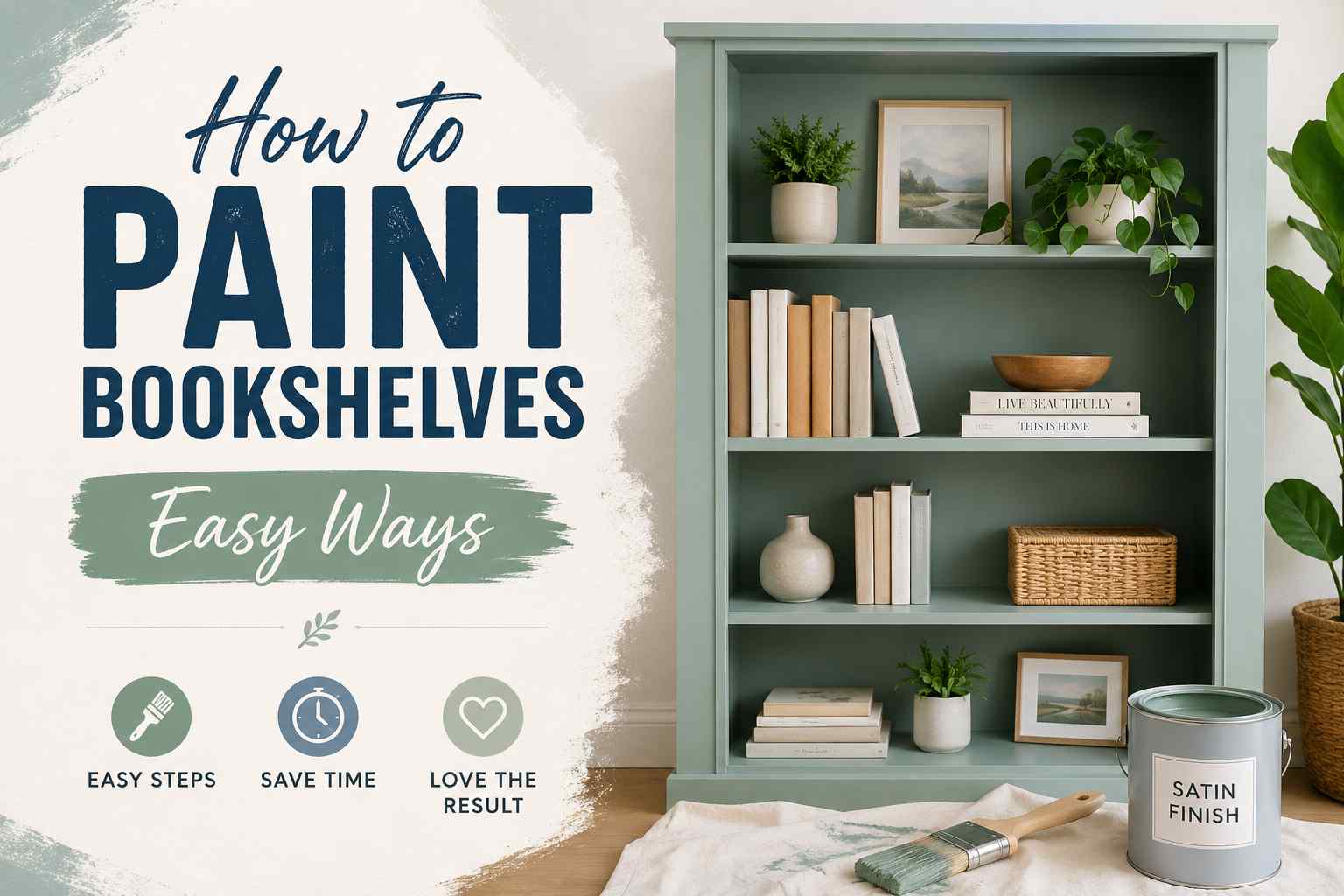 How to Paint Bookshelves: Easy Ways