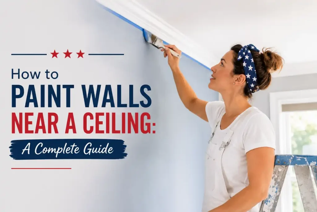 How to Paint Walls Near a Ceiling