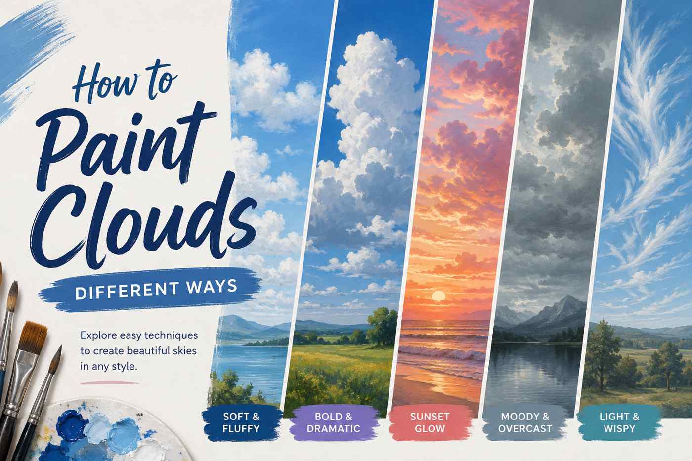 How to Paint Clouds: Different Ways