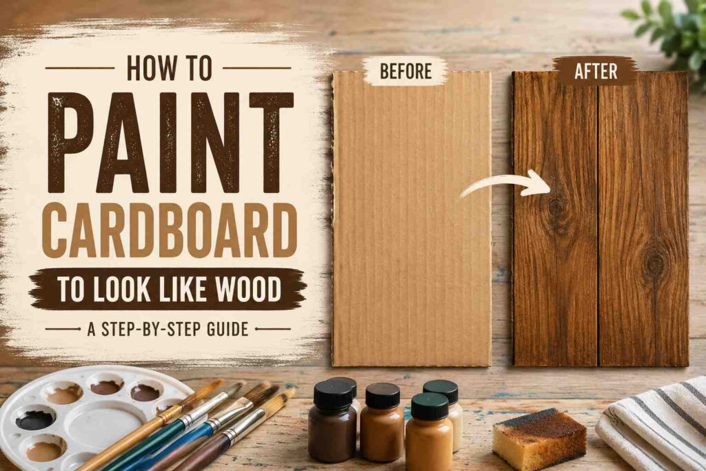 How to Paint Cardboard to Look Like Wood