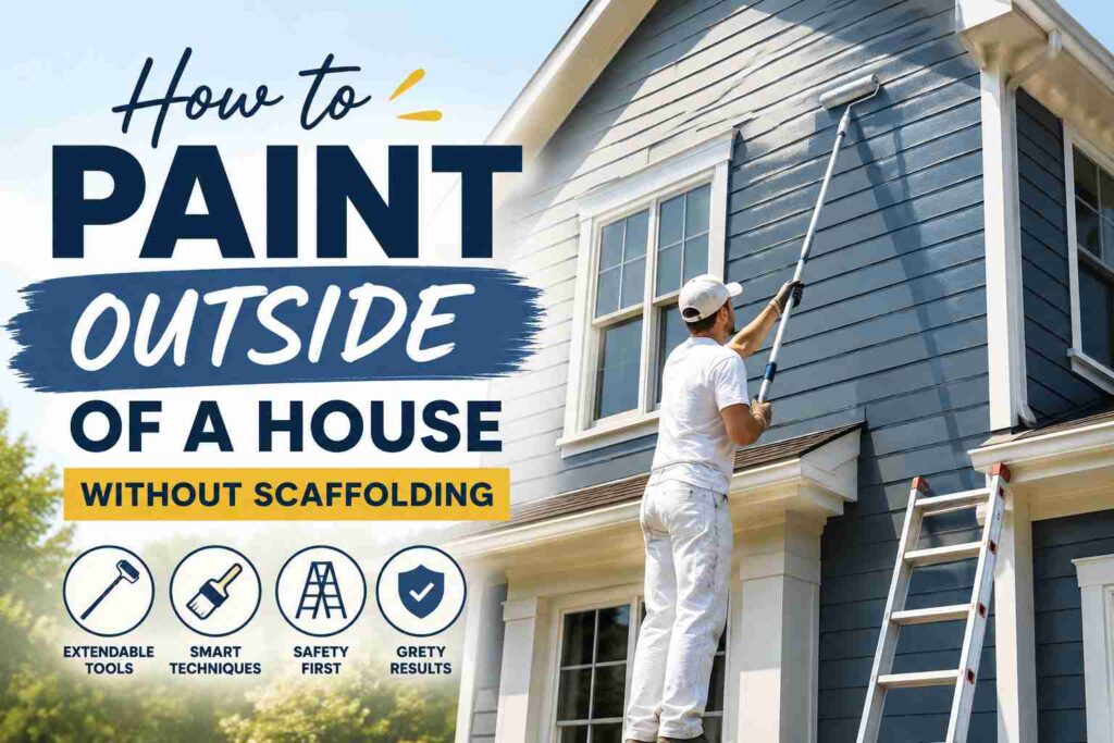 How to Paint Outside of a House Without Scaffolding