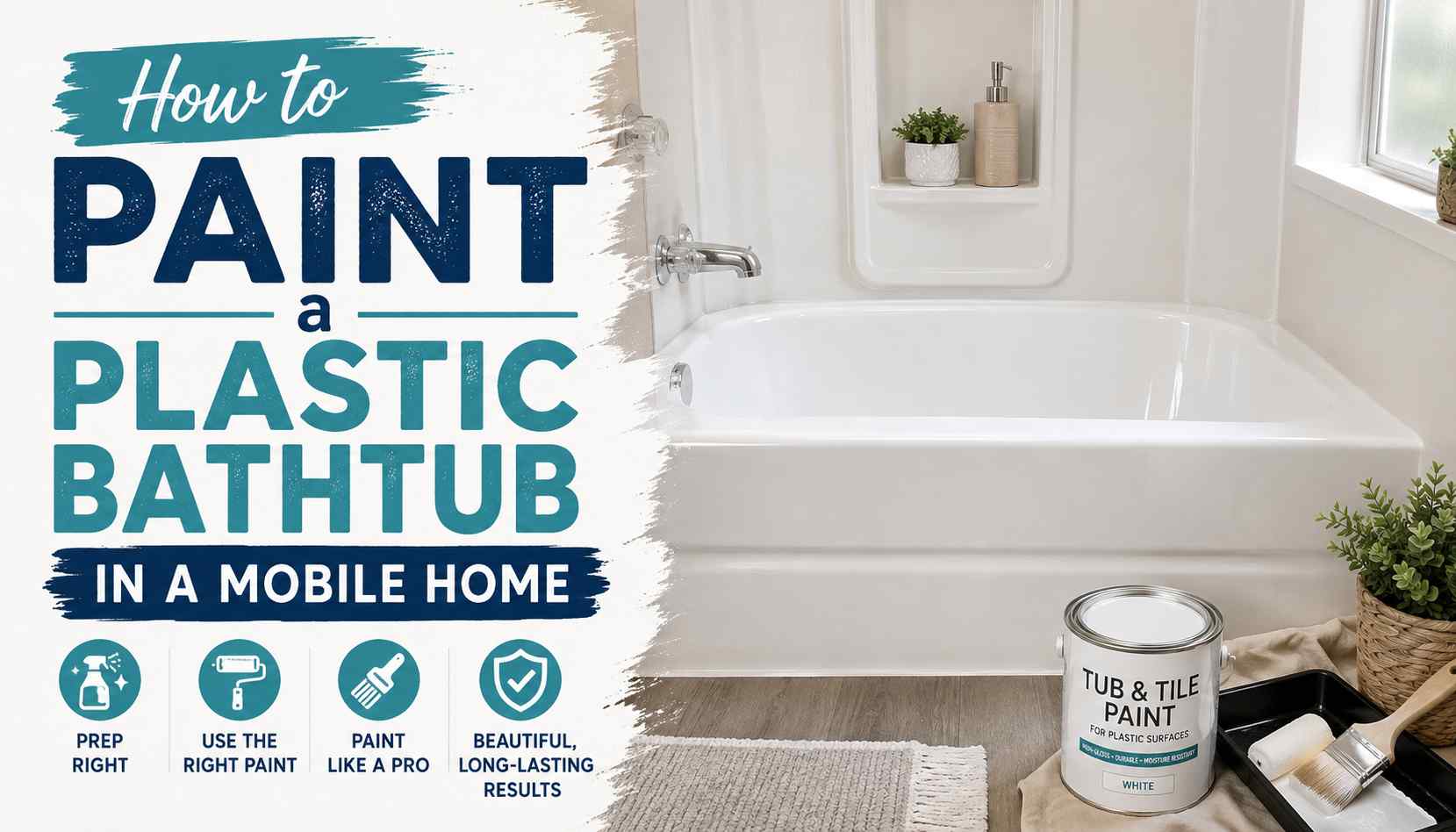 How to Paint a Plastic Bathtub in a Mobile Home