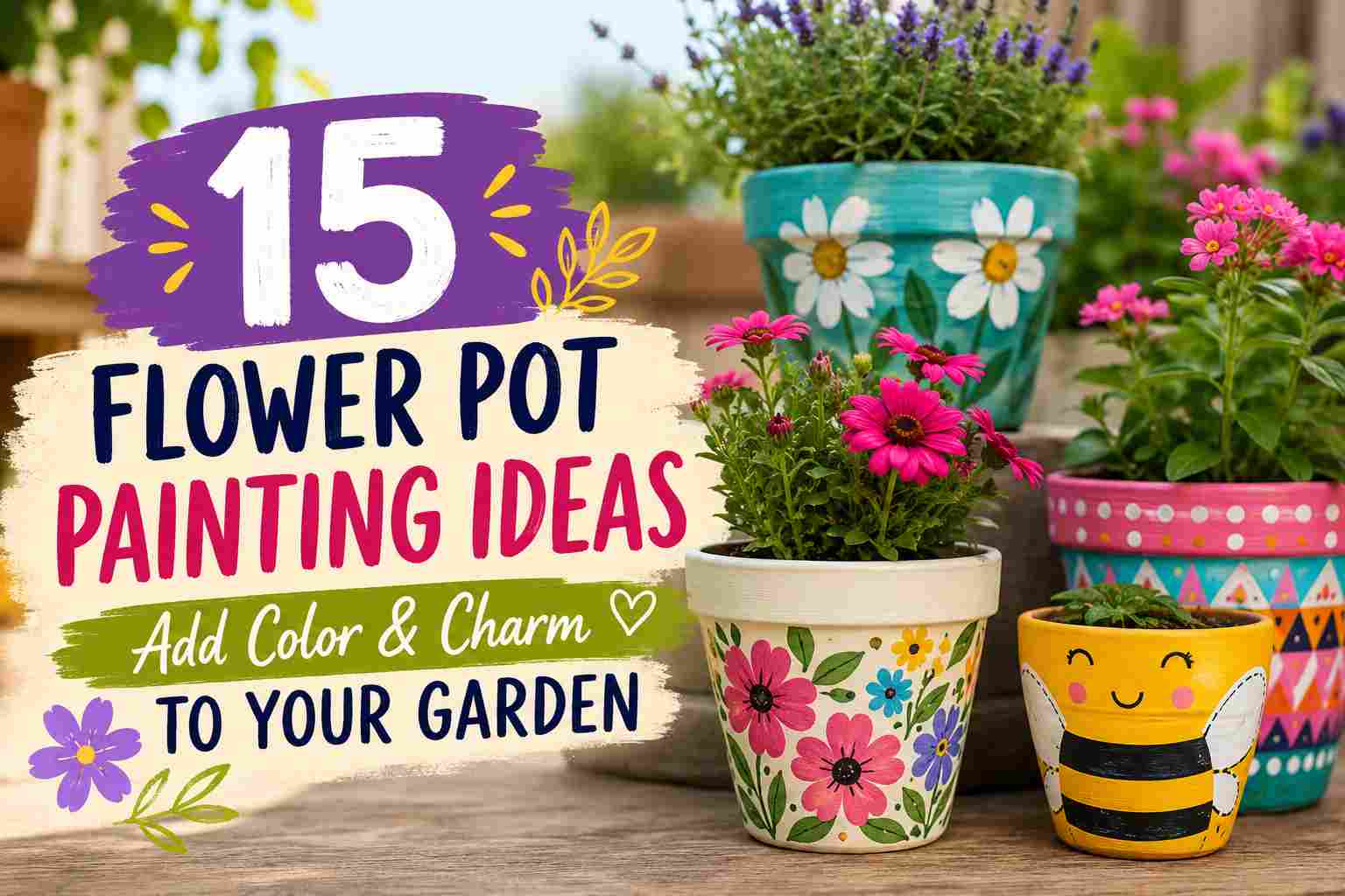 15 Flower Pot Painting Ideas: Add Color & Charm to Your Garden