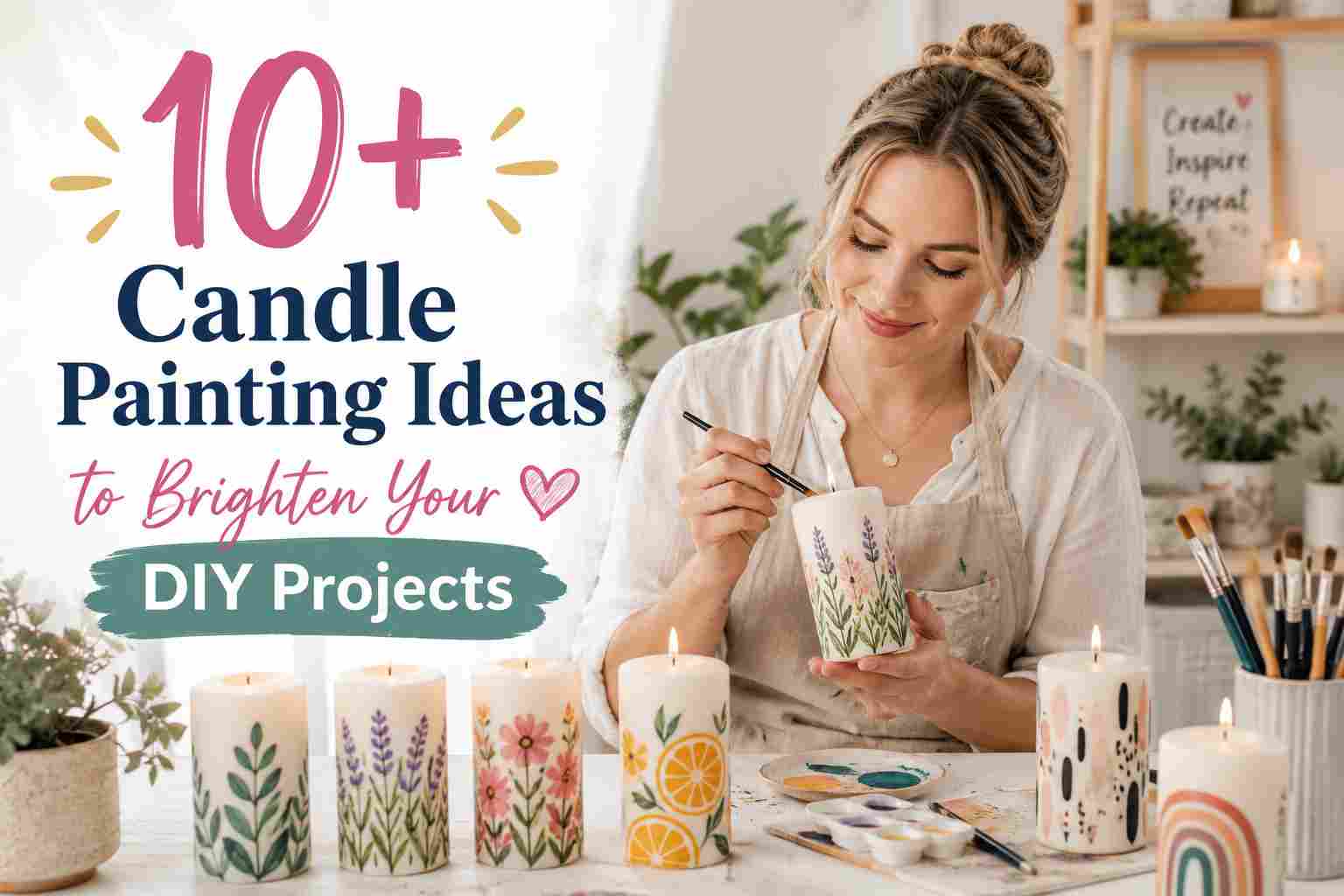 10+ Candle Painting Ideas to Brighten Your DIY Projects