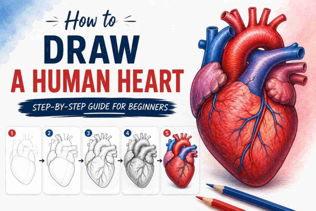 How to Draw a Human Heart
