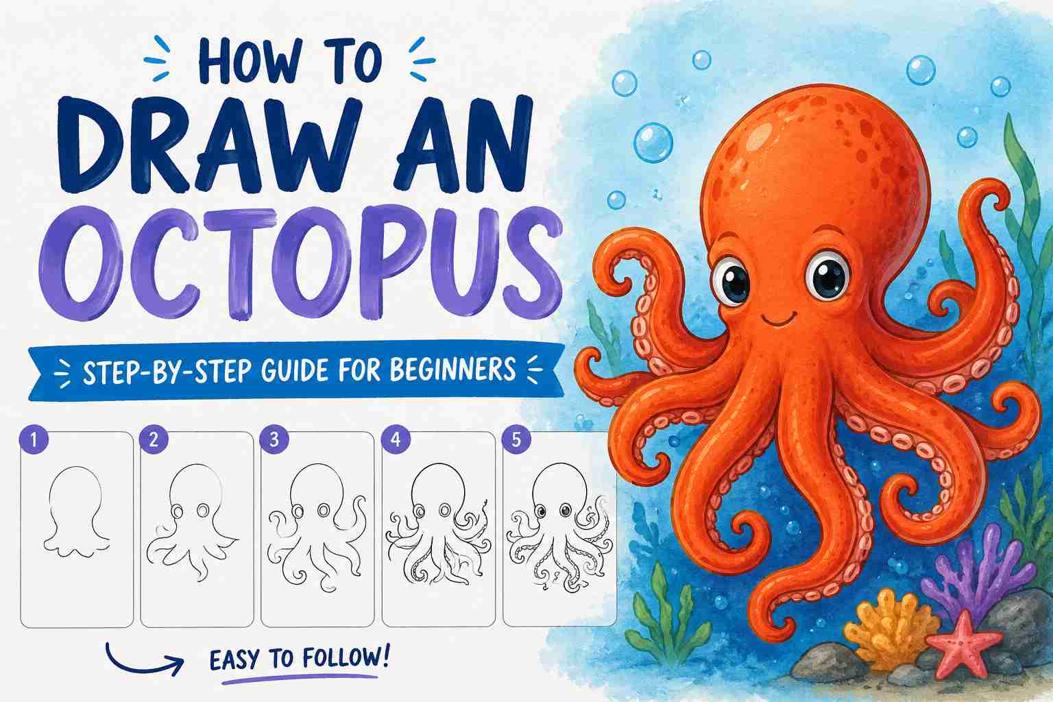 How to Draw an Octopus: Step-by-Step Guide for Beginners