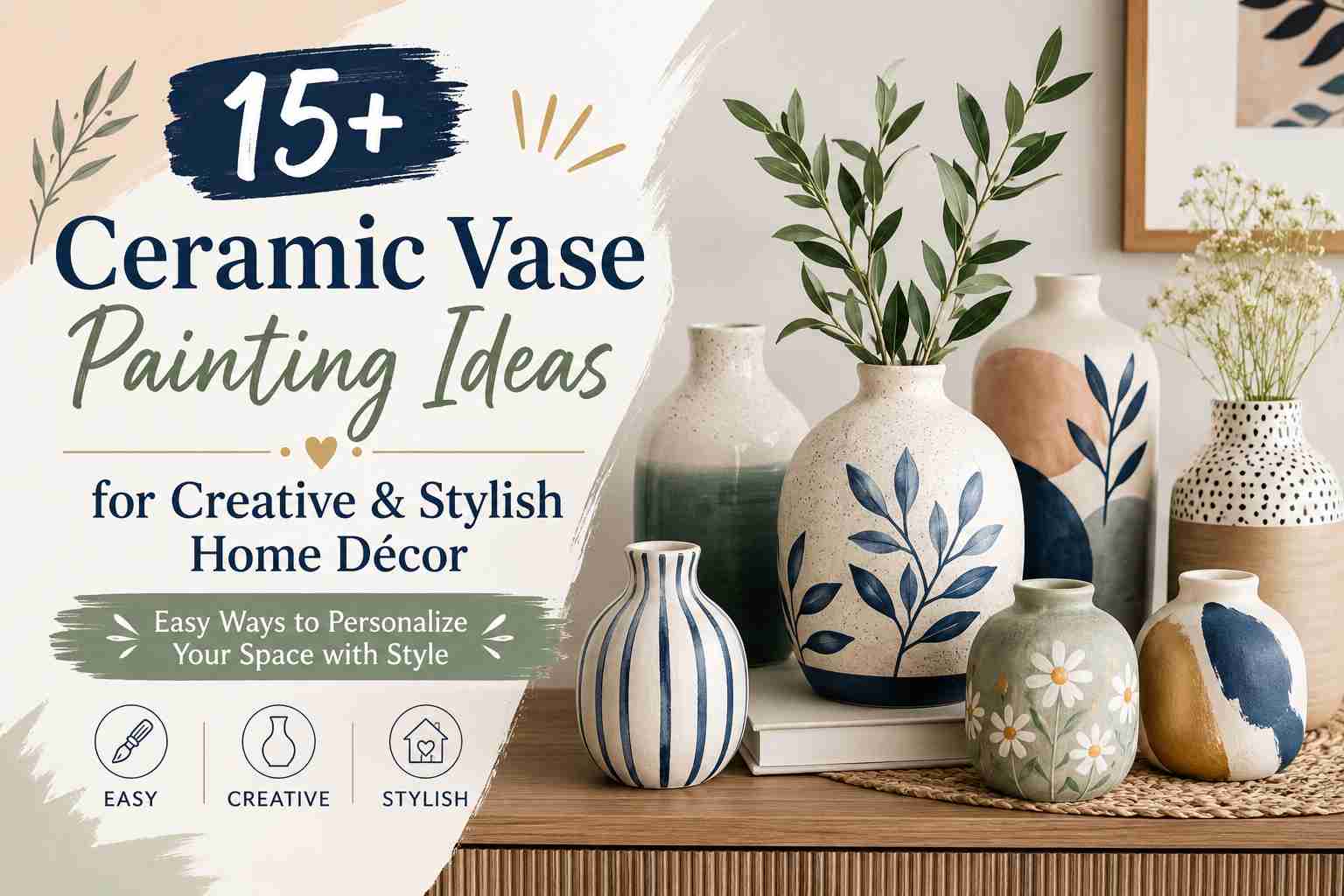 15+ Ceramic Vase Painting Ideas for Creative & Stylish Home Décor