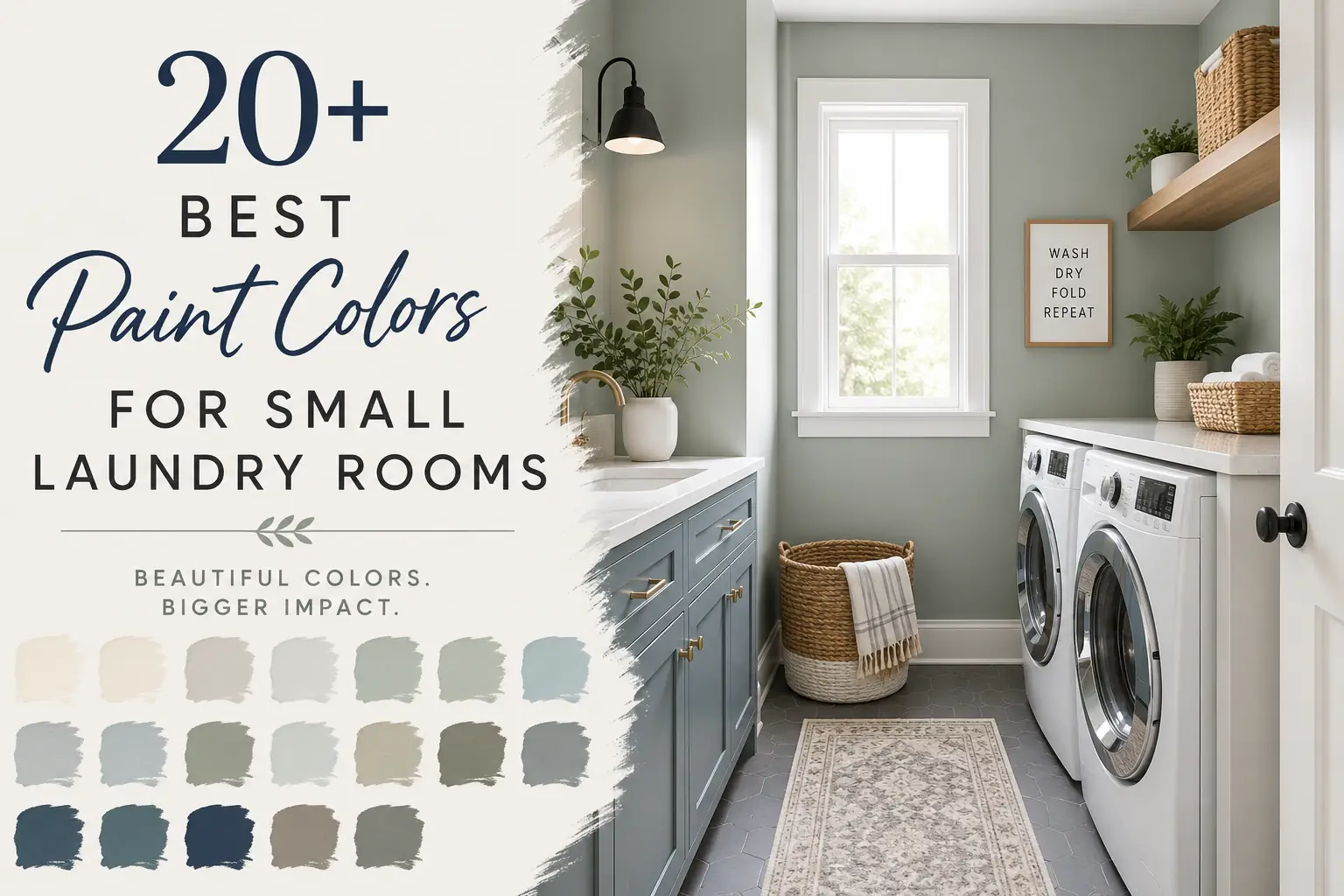 20+ Best Paint Colors for Small Laundry Rooms