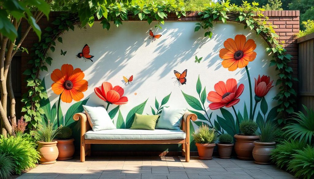 Garden Wall Painting Ideas