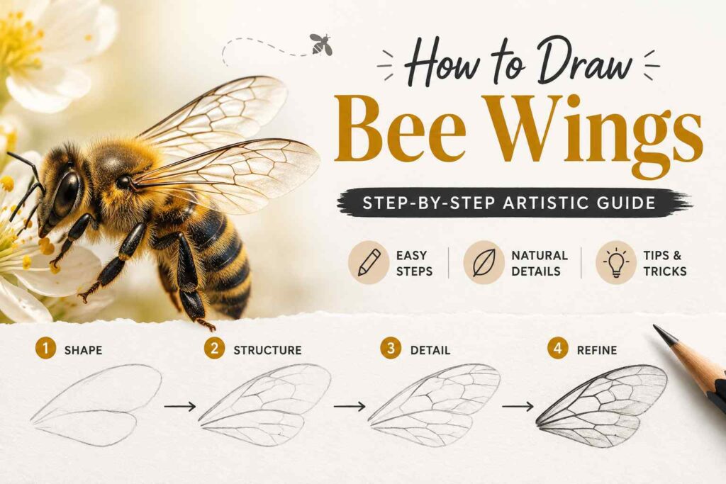 How to Draw Bee Wings