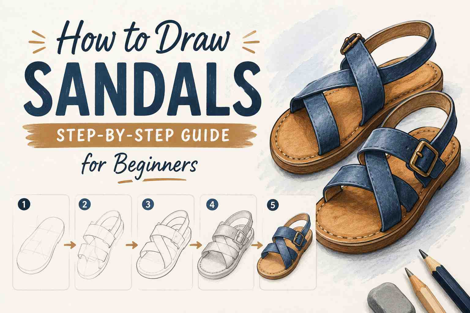 How to Draw Sandals: Step-by-Step Guide for Beginners
