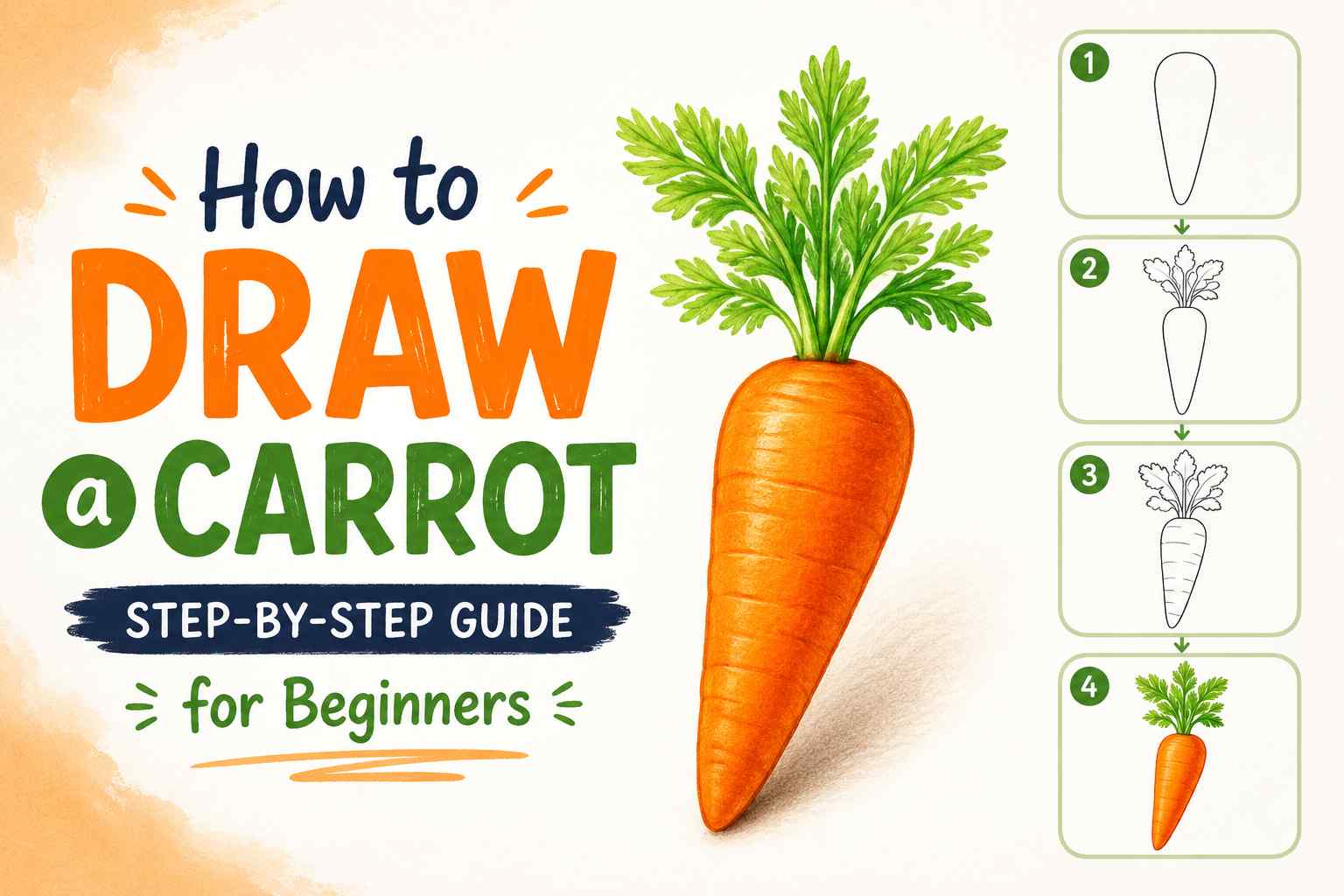 How to Draw a Carrot: Step-by-Step Guide for Beginners