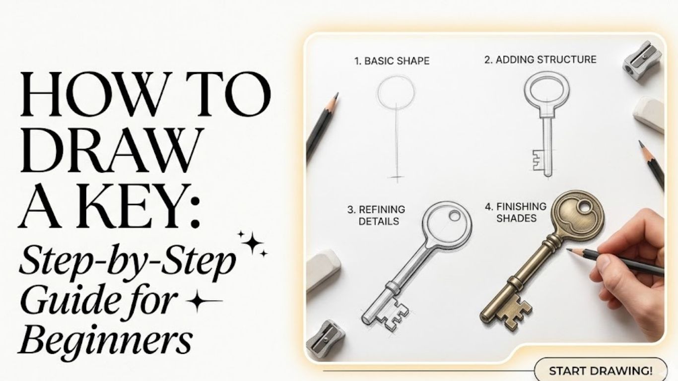 How to Draw a Key Step by Step Guide for Beginners Easy