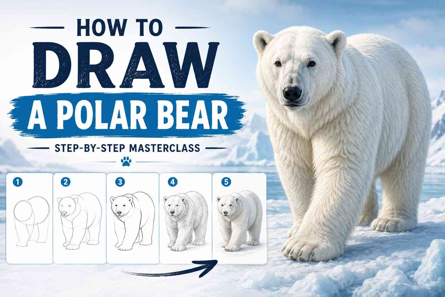 How to Draw a Polar Bear: Step-by-Step Masterclass