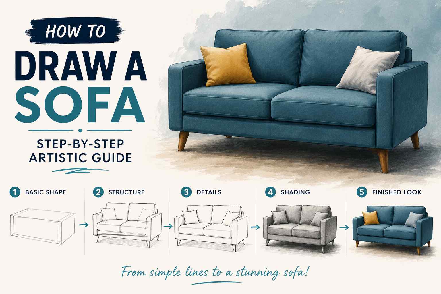 How to Draw a Sofa: Step-by-Step Artistic Guide