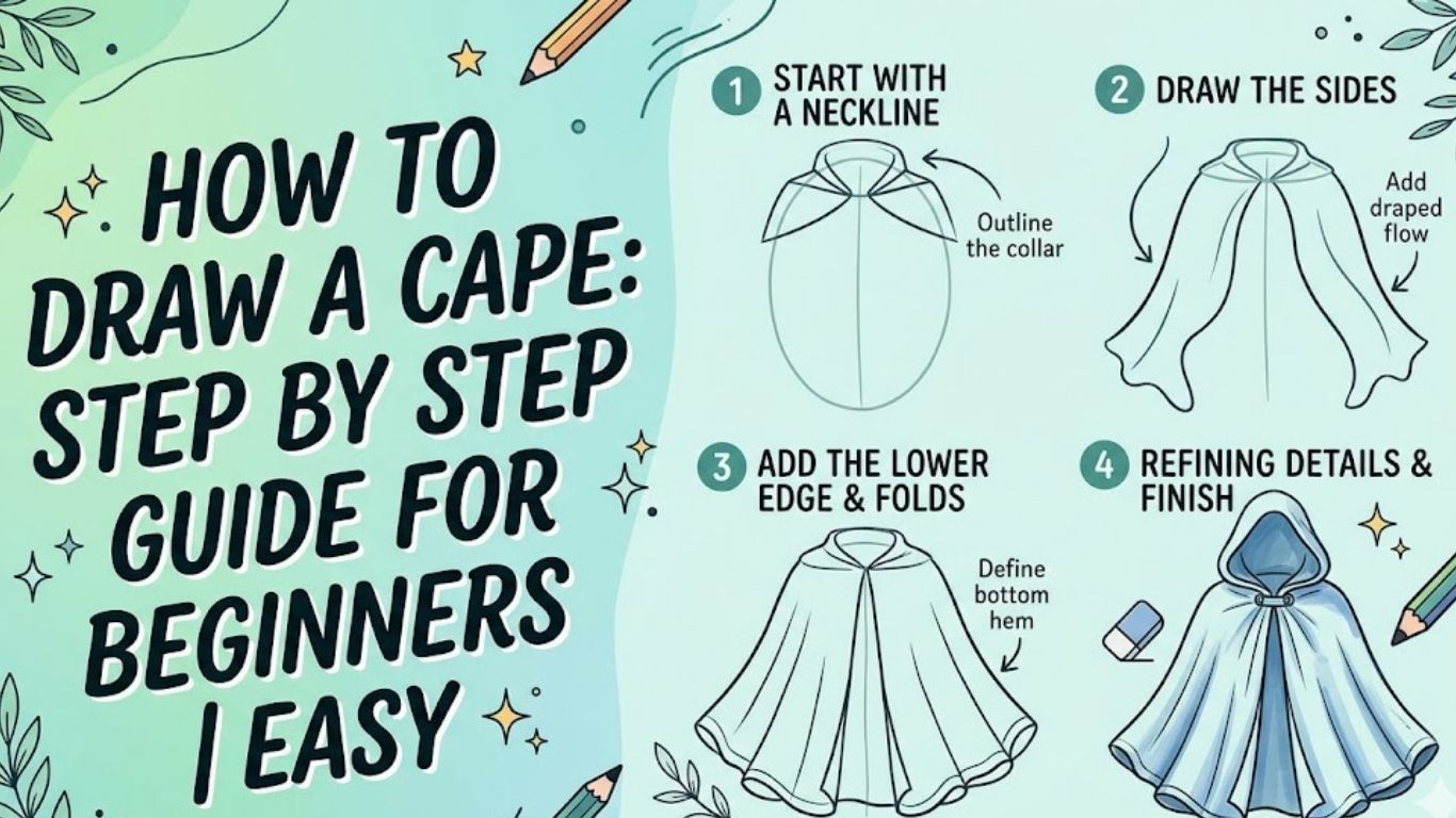 How to Draw a Cape Step by Step Guide for Beginners Easy
