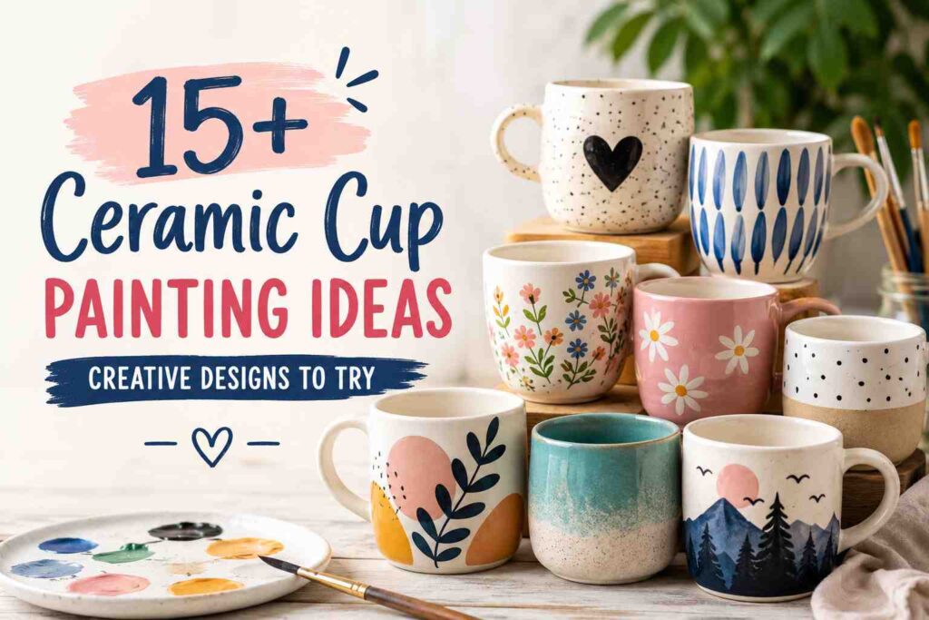 15+ Ceramic Cup Painting Ideas