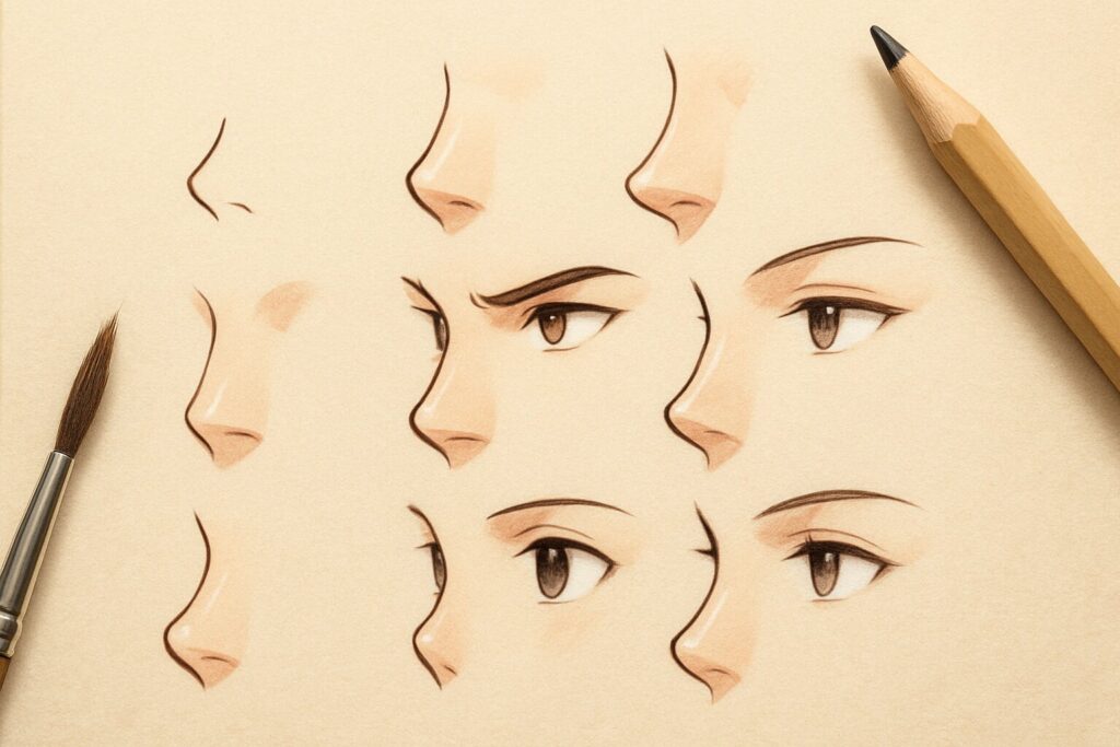 How to Draw Anime Noses