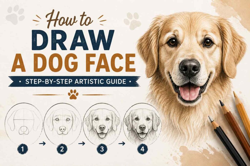 How to Draw a Dog Face