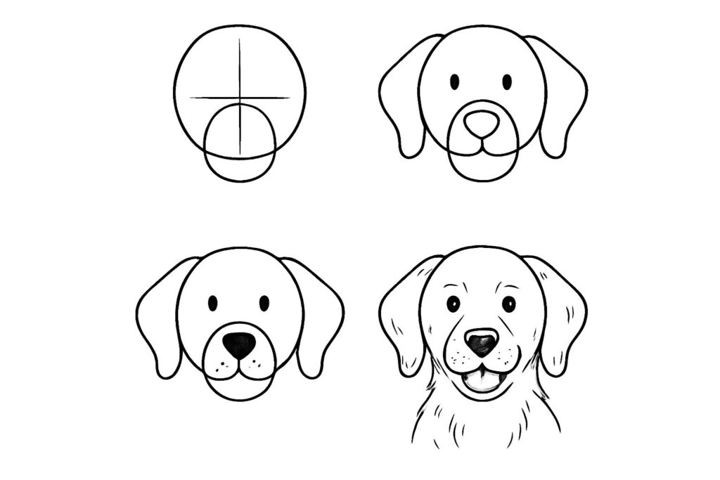 How to Draw a Dog Face