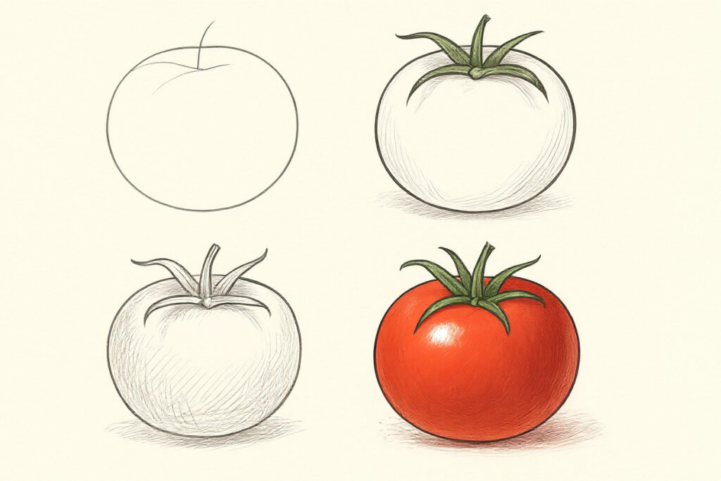 How to Draw a Tomato