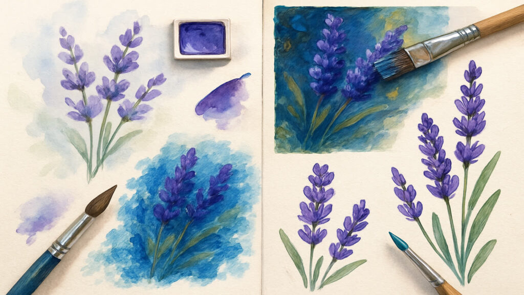 How to Paint Lavender Flowers