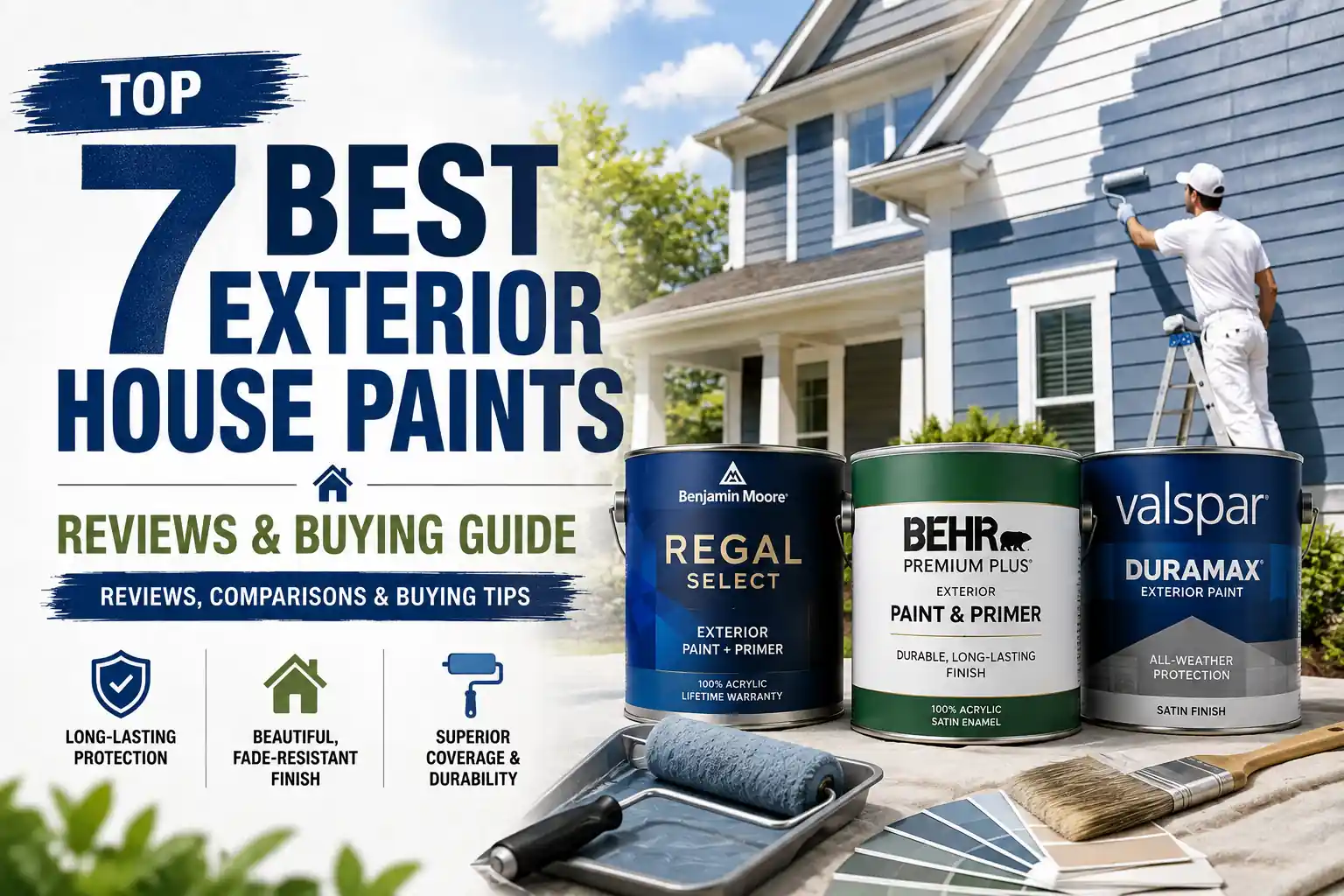 Top 7 Best Exterior House Paints – Reviews & Buying Guide