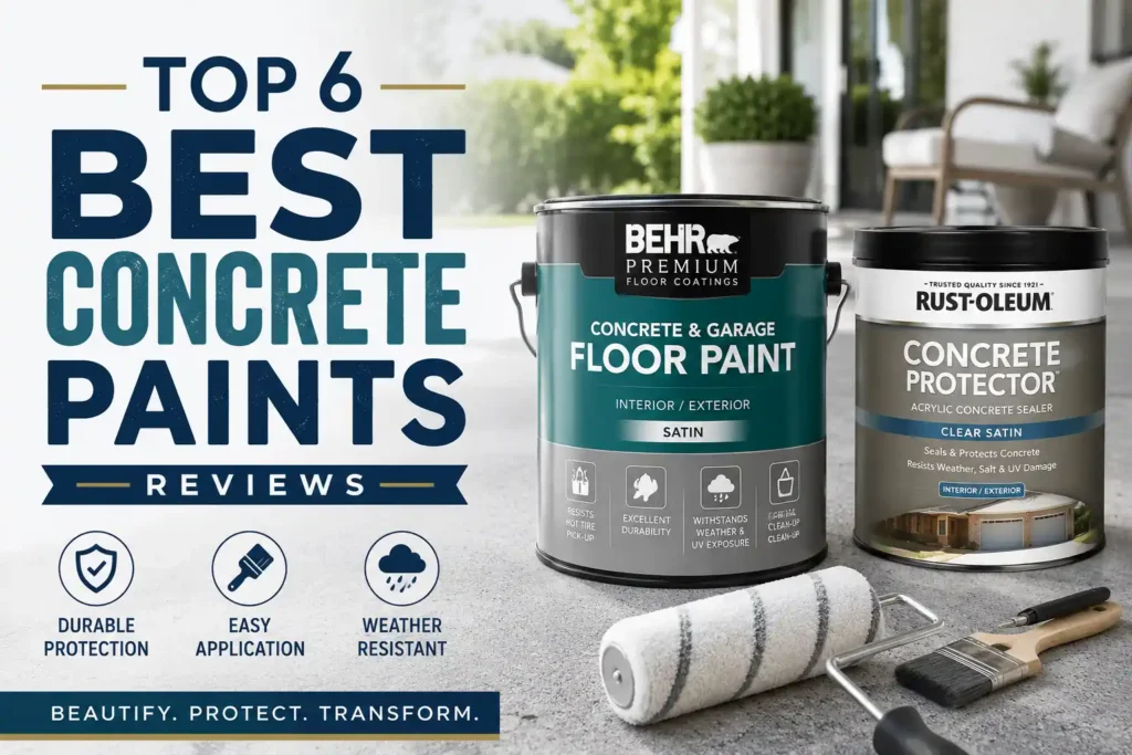Top 6 Best Concrete Paints Reviews