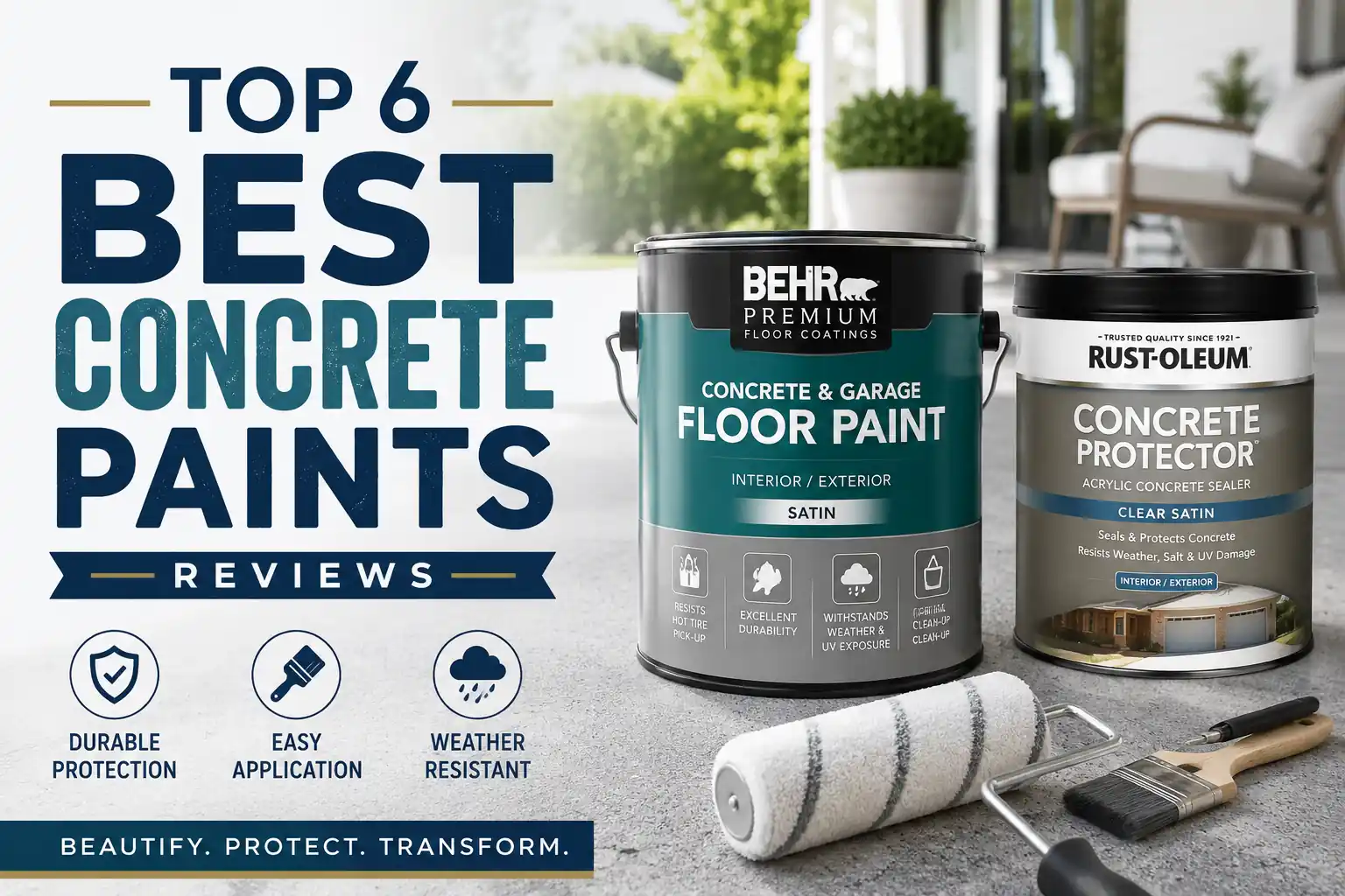 Top 6 Best Concrete Paints Reviews