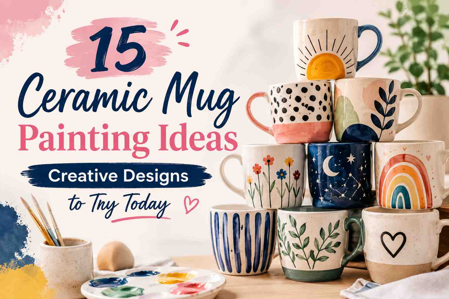 15 Ceramic Mug Painting Ideas: Creative Designs to Try Today