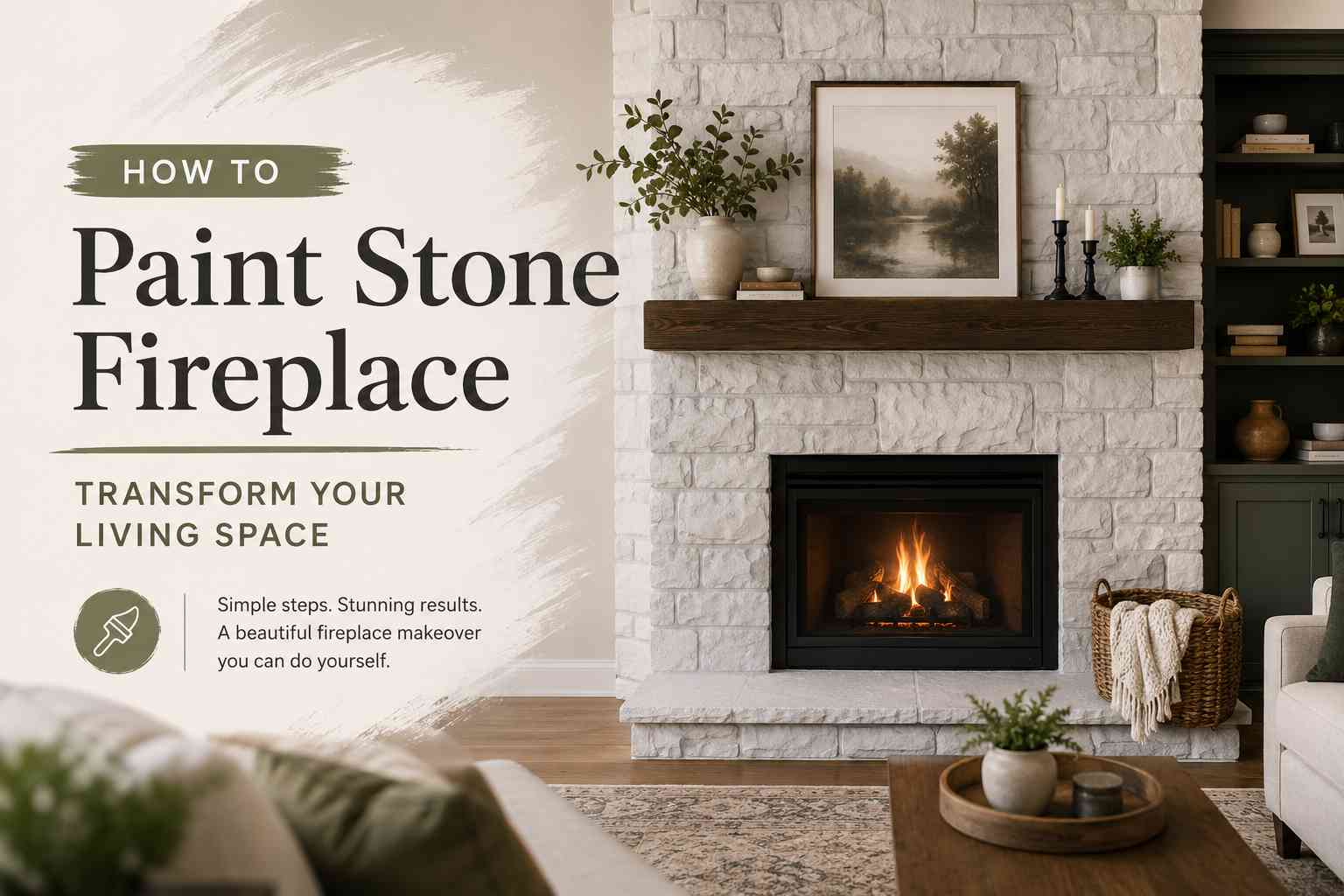 How to Paint Stone Fireplace: Transform Your Living Space
