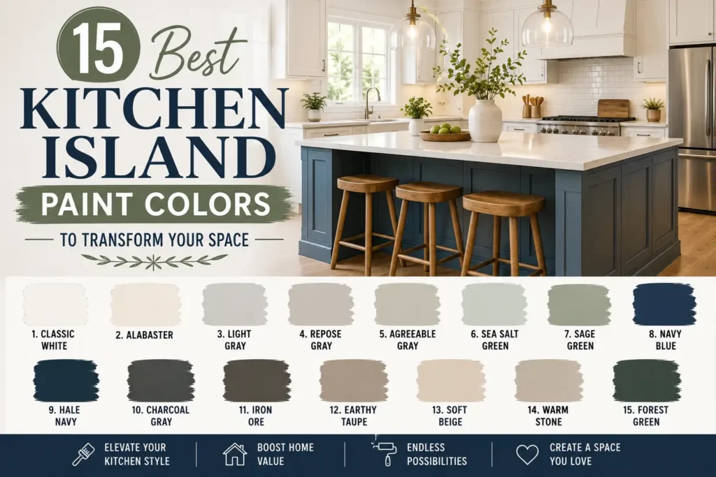 15 Best Kitchen Island Paint Colors to Transform Your Space