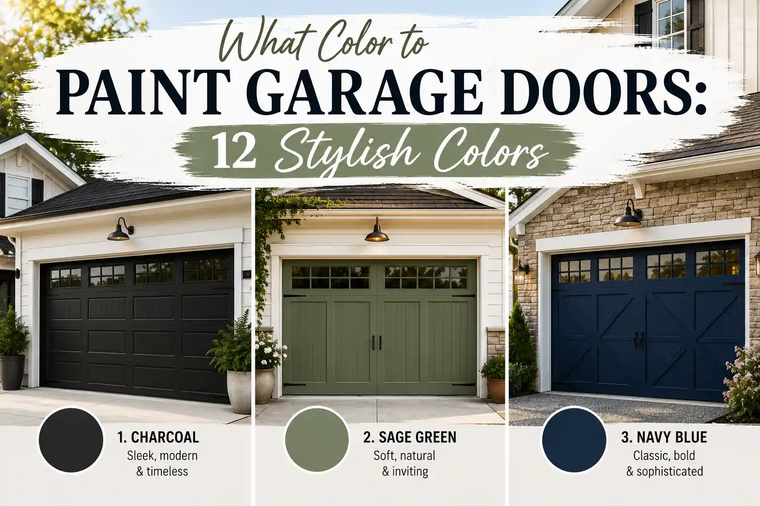 What Color to Paint Garage Doors: 12 Stylish Colors