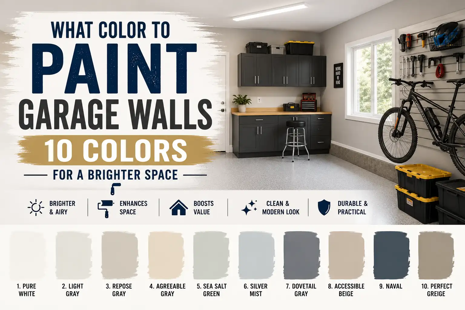 What Color to Paint Garage Walls: 10 Colors for a Brighter Space